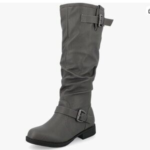Journee Women's Wide Calf Stormy Boots - Gray